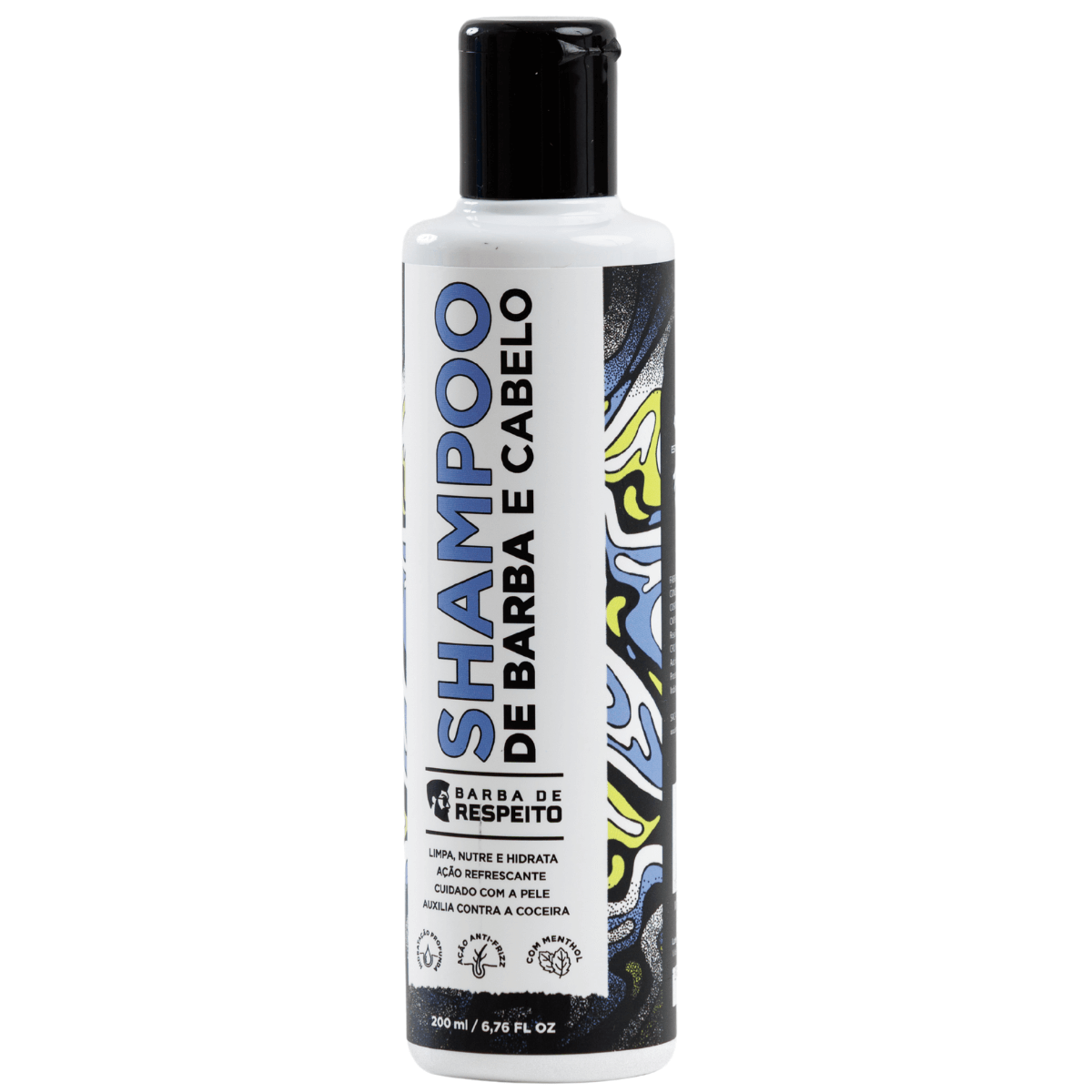 Shampoo de Barba 200ml - Linha Essencial - Barba de Respeito